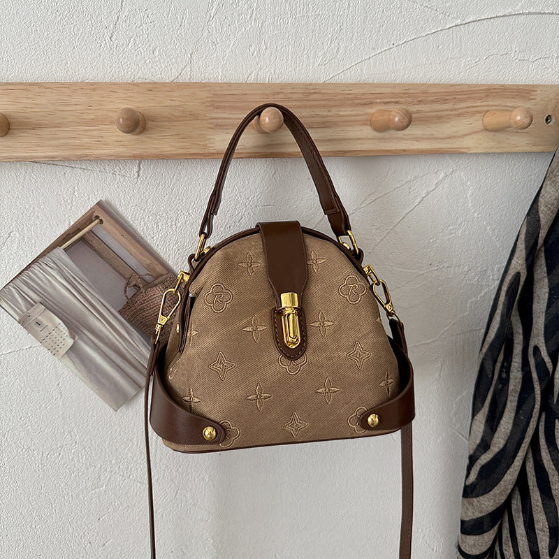 Textured Shoulder Handbag
