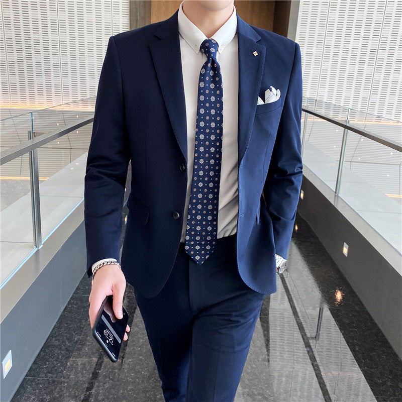 Modern Slim-Fit Three-Piece Suit