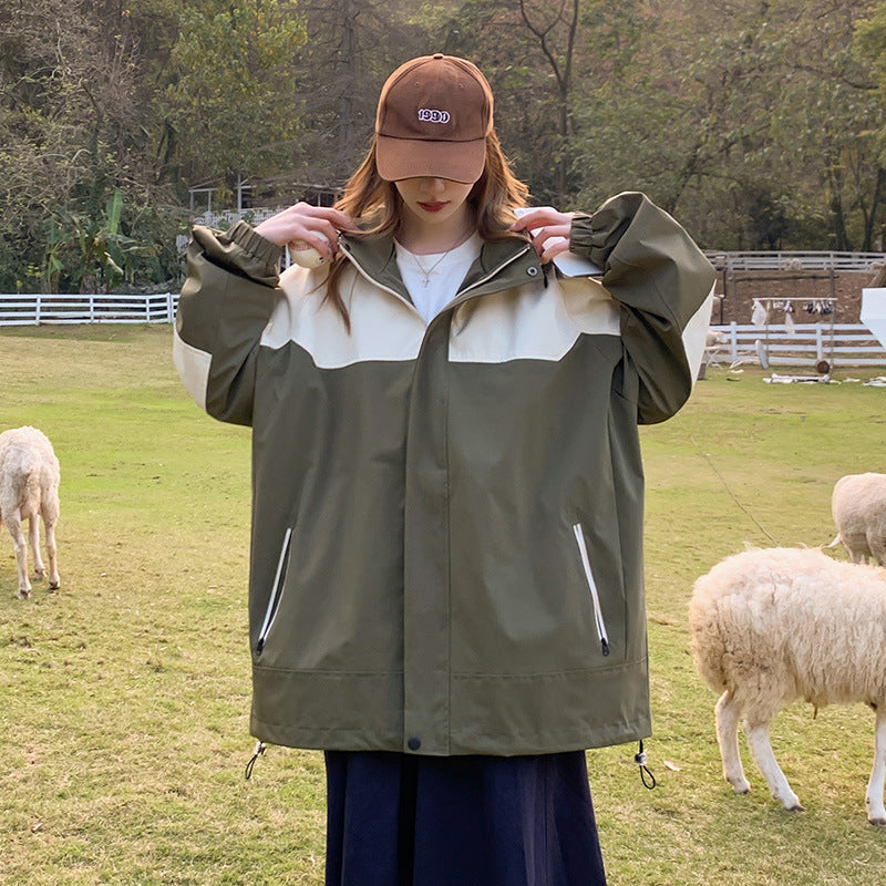 Unisex Patchwork Windbreaker Jacket