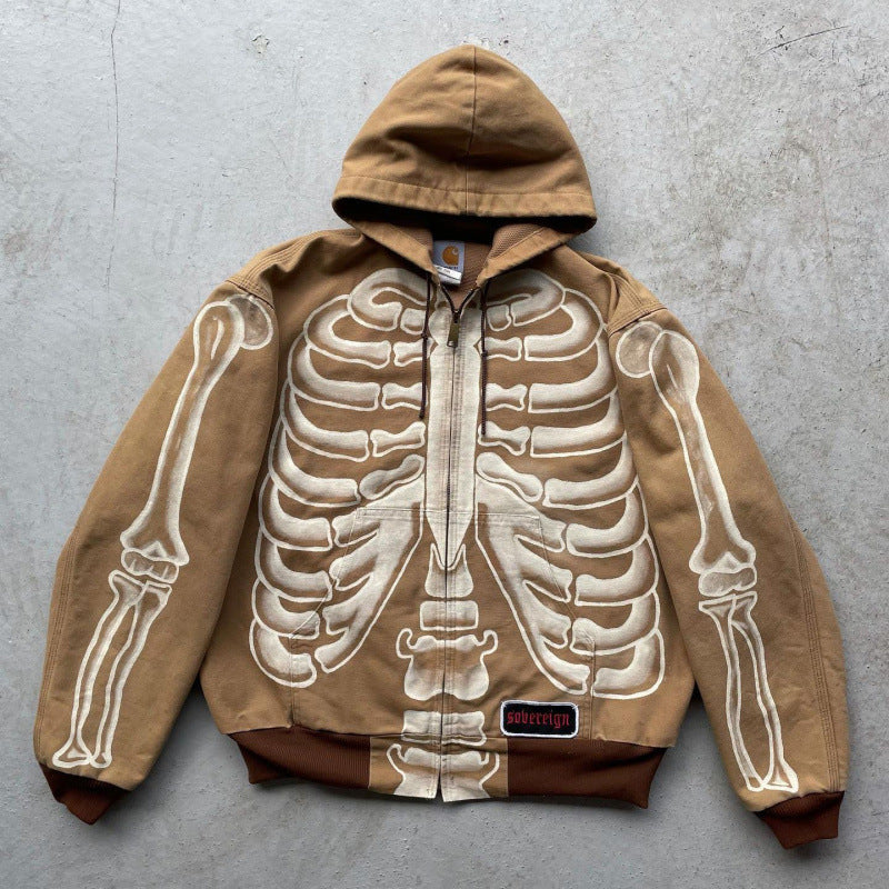 Men’s Hooded Utility Print Jacket