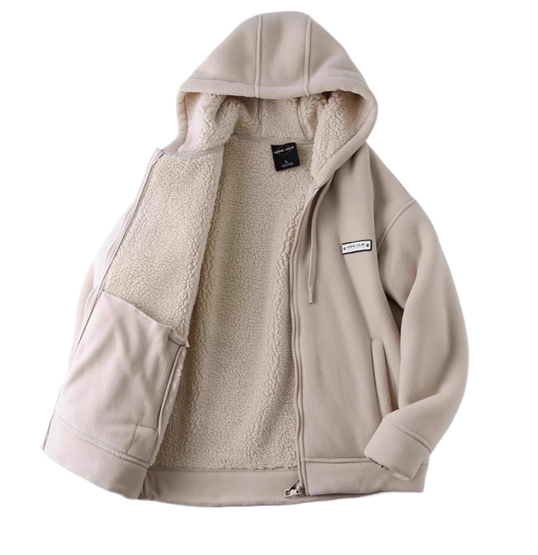 500g Heavyweight Sherpa Lined Zip Hoodie