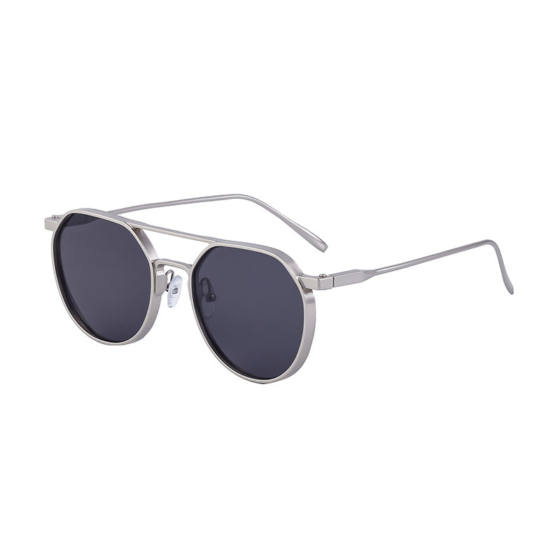 Aviator-Style Retro Metal Sunglasses