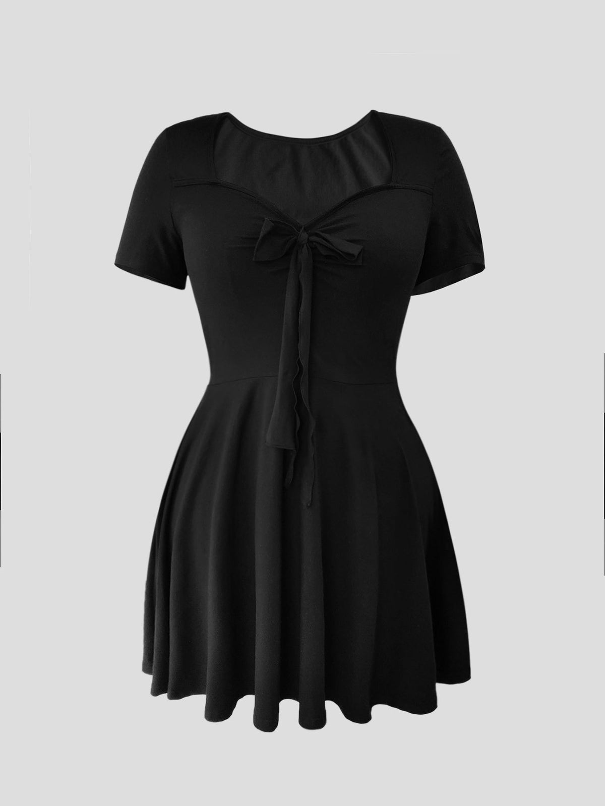 Plus-Size Tie-Front Mini Dress