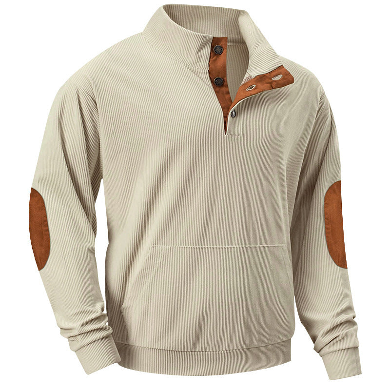 Men’s Corduroy Quarter-Button Pullover