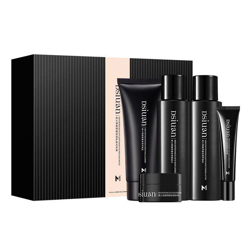 Men's special skin care product set five-piece set box face wash toner lotion eye cream face cream beauty salon wholesale