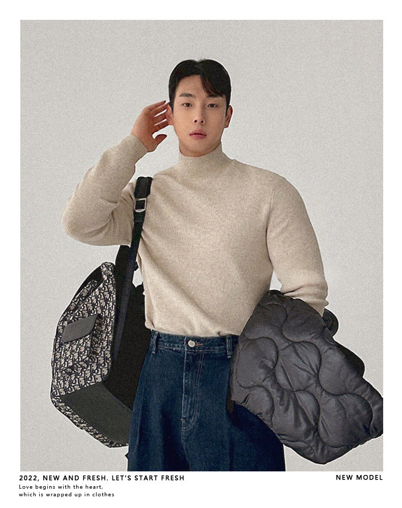 Men's Slim-Fit Mock Turtleneck Knit Sweater