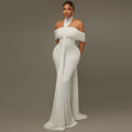 Halter Off-Shoulder Bodycon Gown