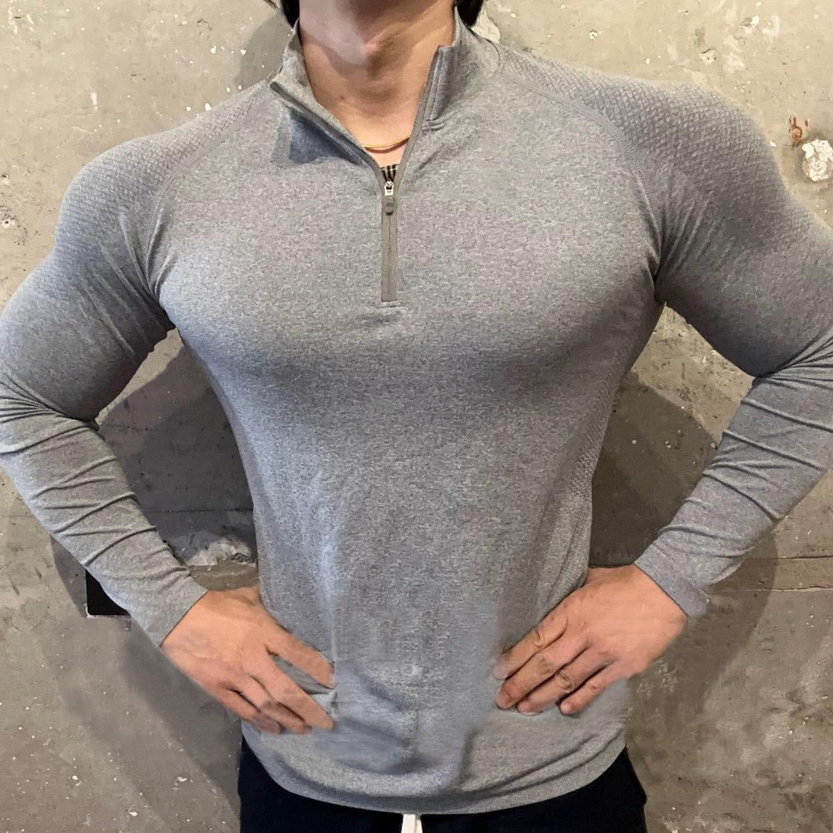 Seamless Quarter-Zip Performance Training Top