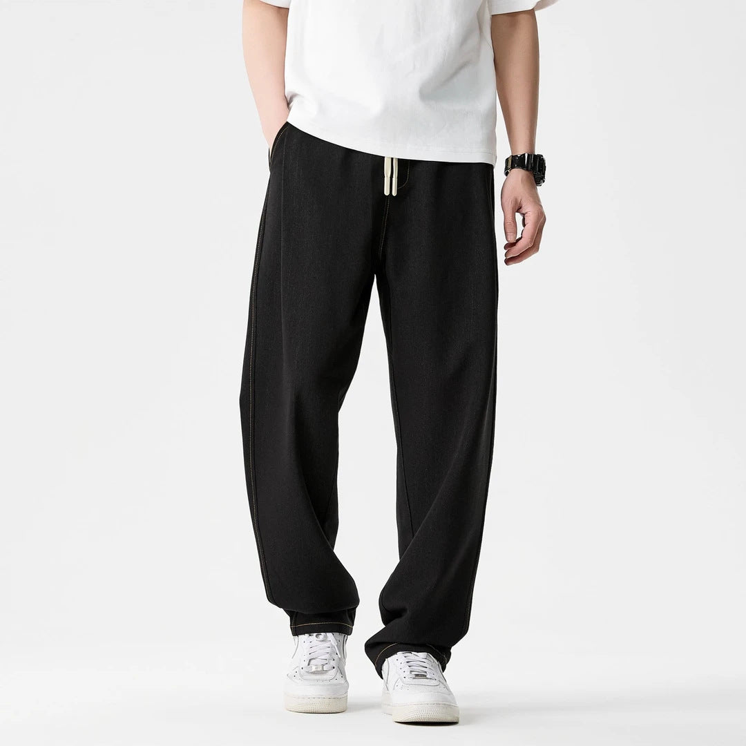 Loose-Fit Elastic Trousers