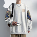 Oversized Graphic Sleeve Sweatshirt