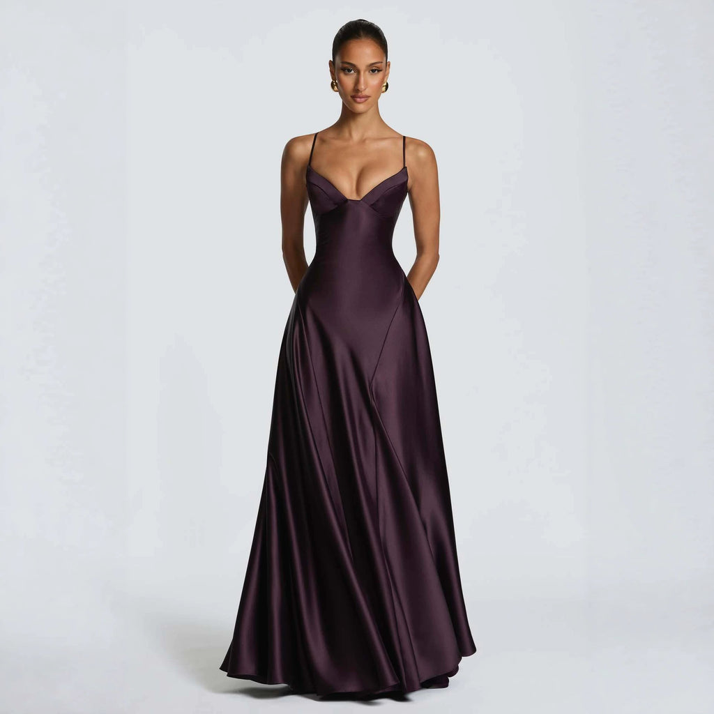 Backless A-Line Maxi Dress