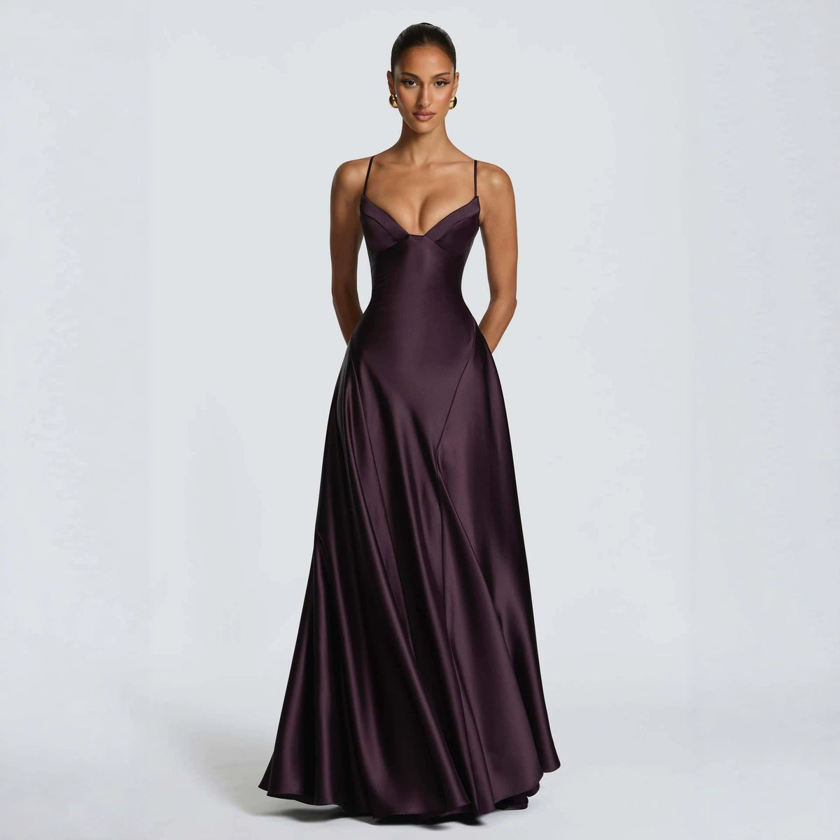 Backless A-Line Maxi Dress
