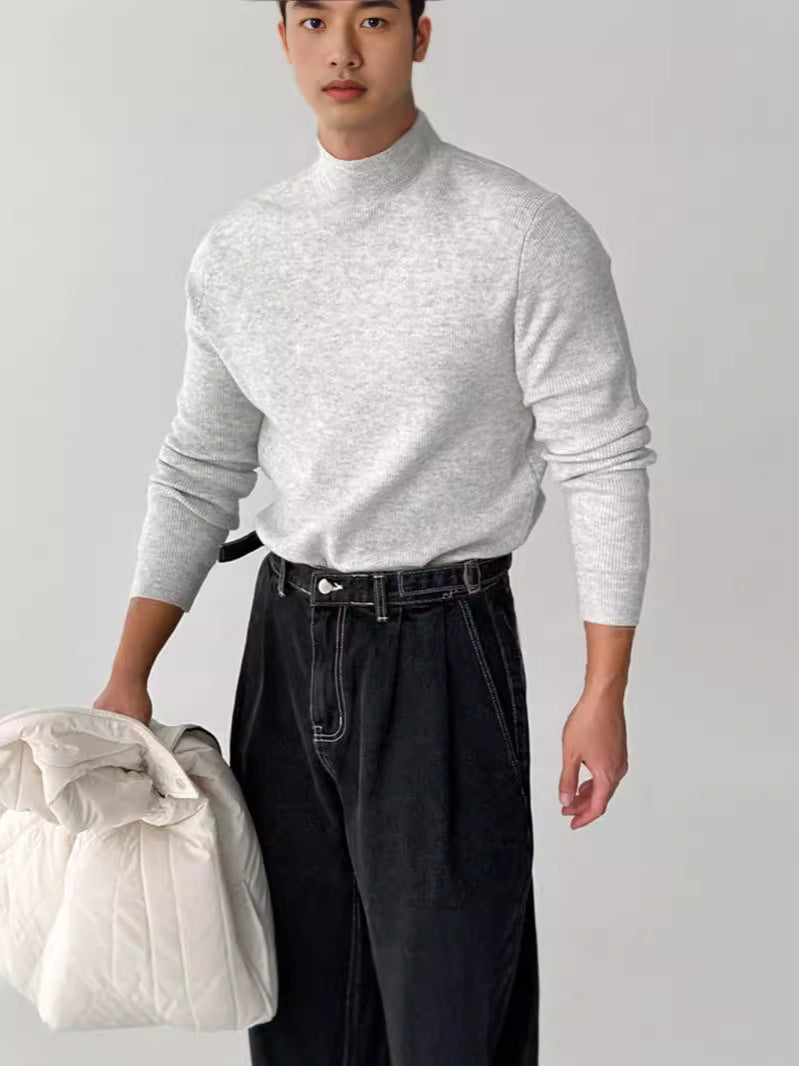 Men's Slim-Fit Mock Turtleneck Knit Sweater