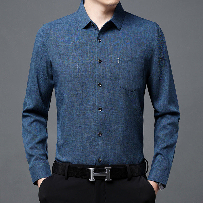 Men's Long-Sleeved Business Casual Shirt