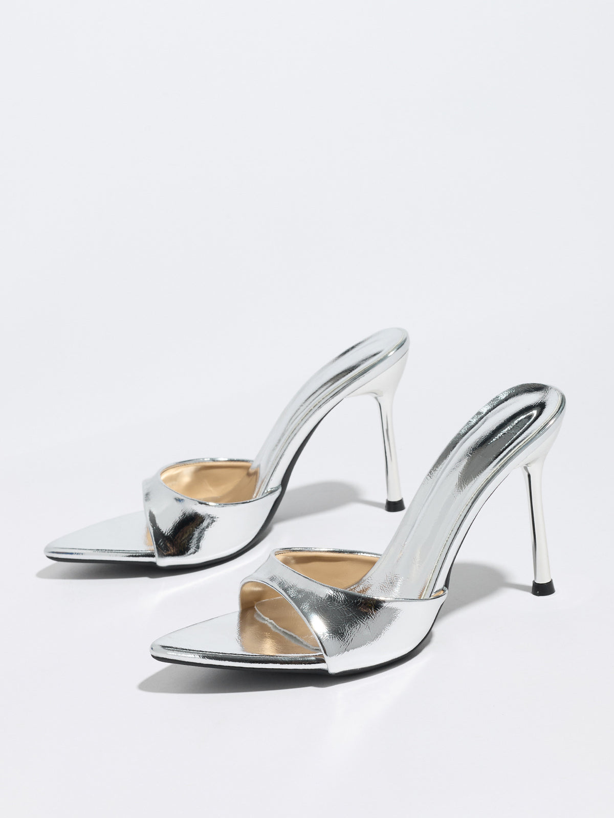 Pointed-Toe Stiletto Mule Sandals