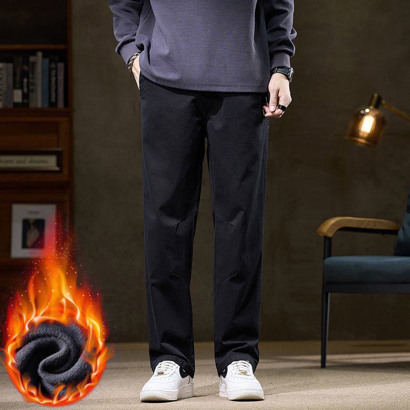 Insulated Straight-Leg Fleece Trousers