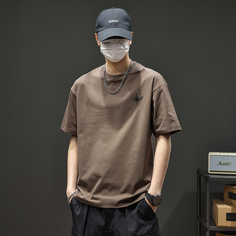 Embroidered Relaxed Short-Sleeve Tee