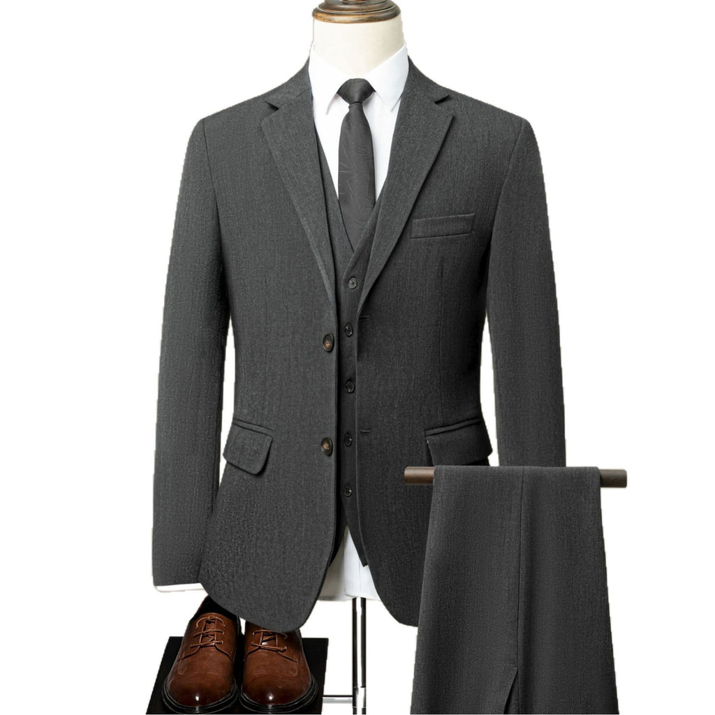 Modern Business-Fit Three-Piece Suit