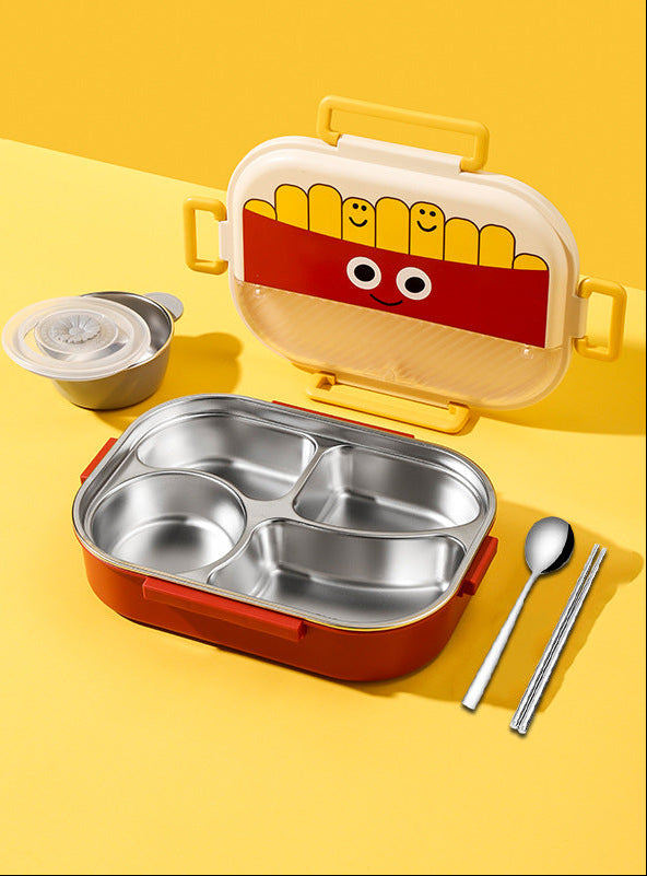 Cute Fast Food Stainless Steel Lunch Box Set