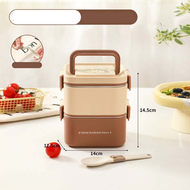 Multi Tier Insulated Stainless Steel Bento Lunch Box