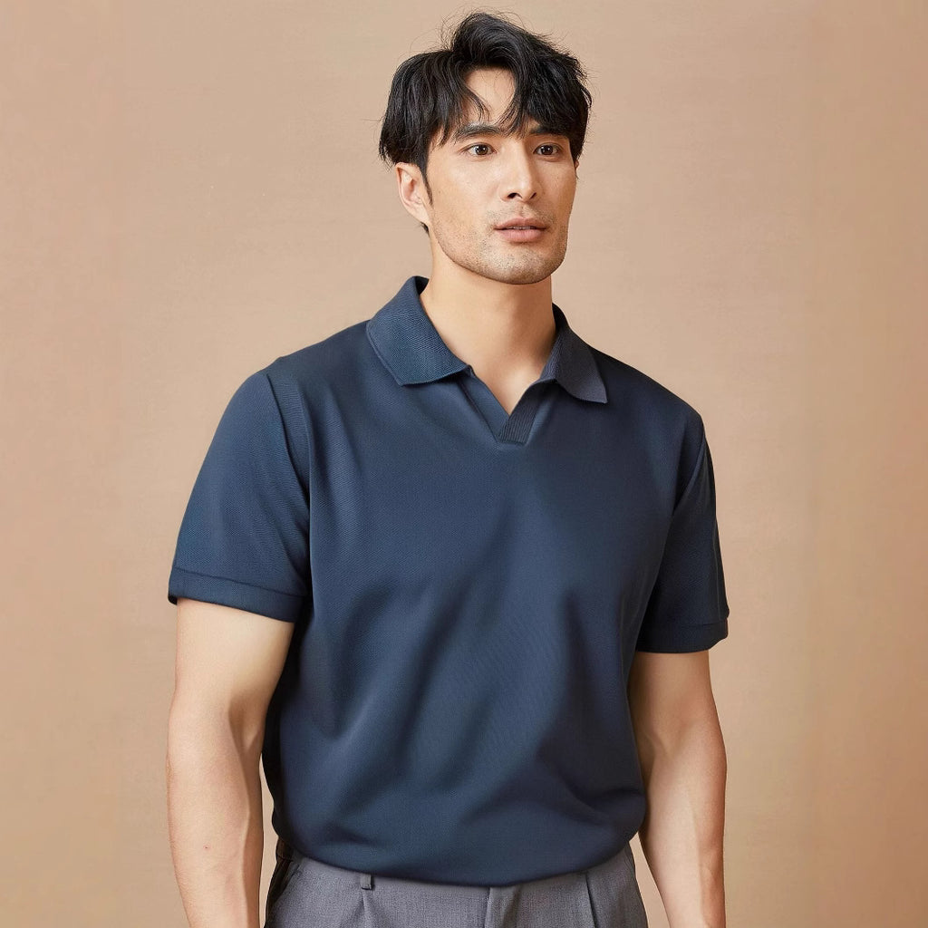 Men's Textured Polo Shirt