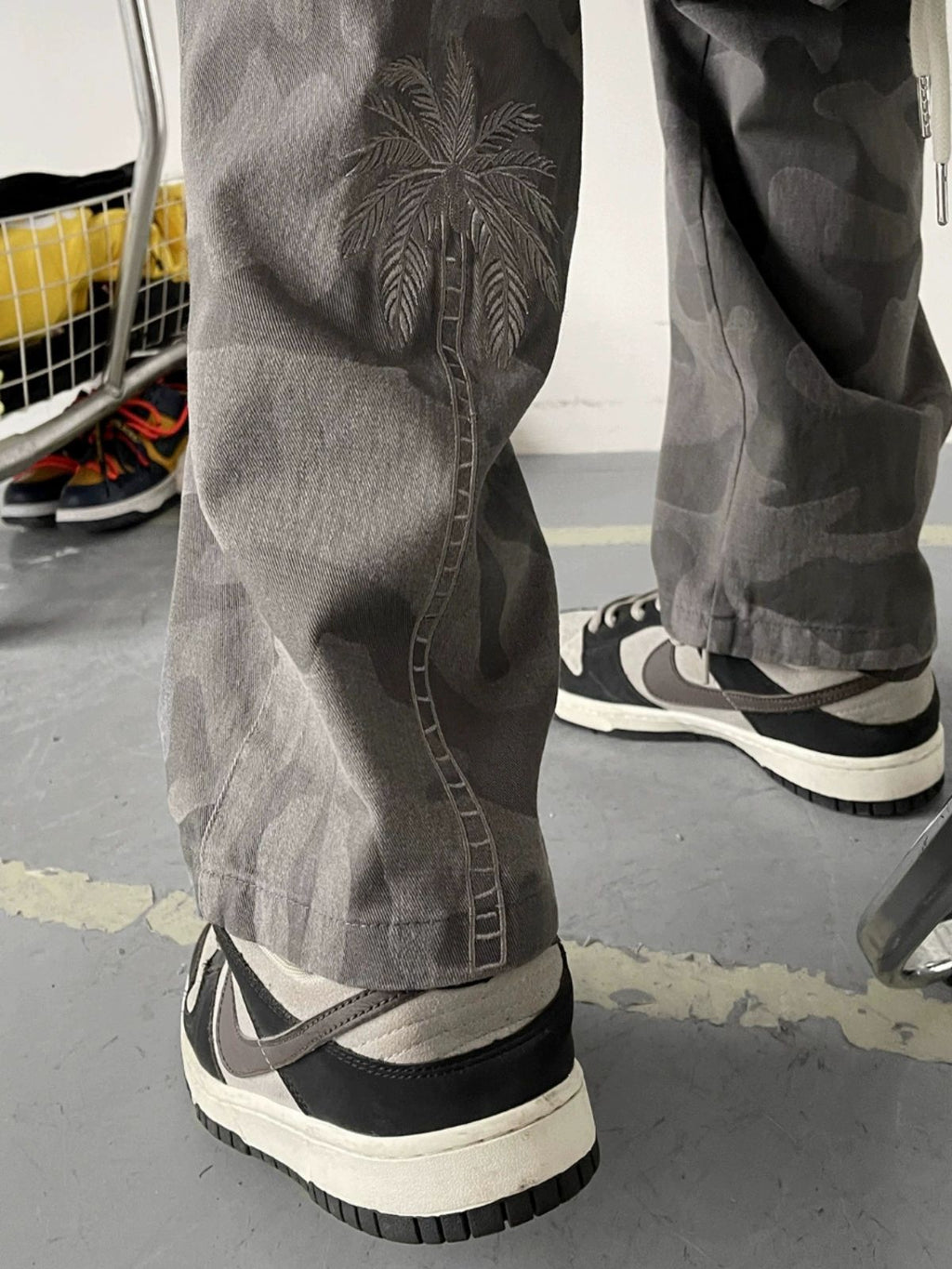 Embroidered Cargo Trousers