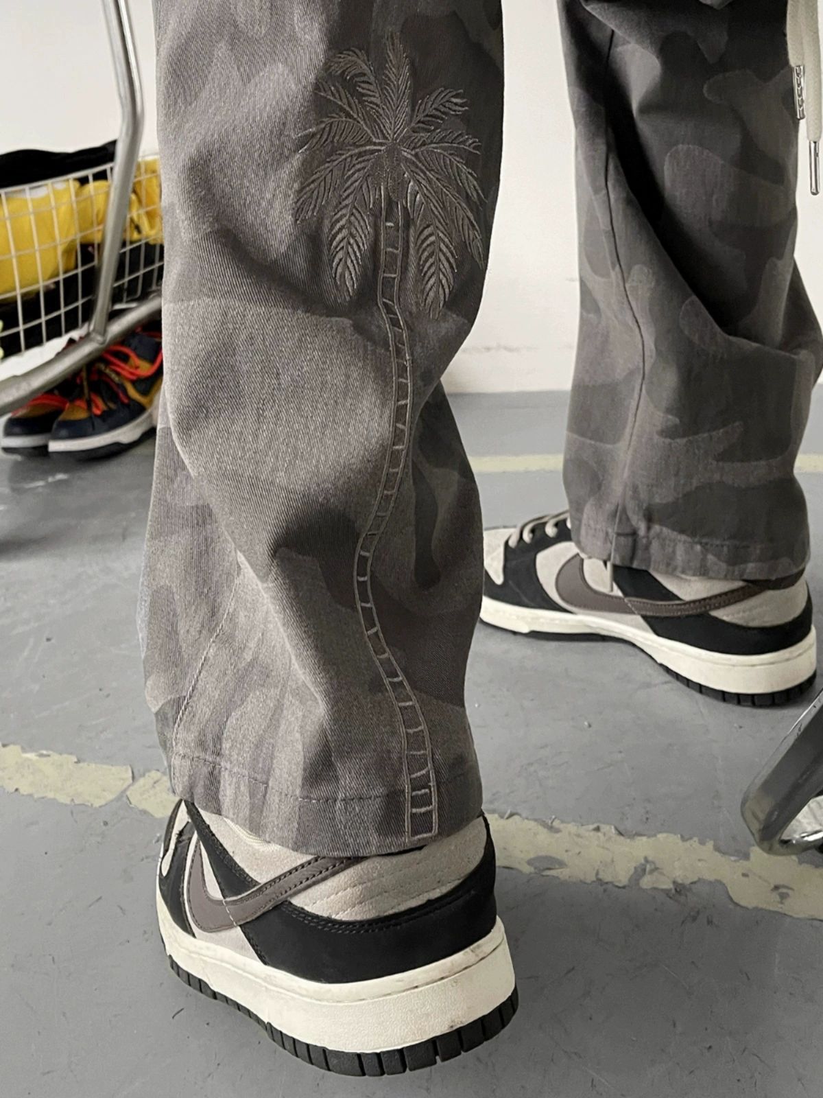 Embroidered Cargo Trousers