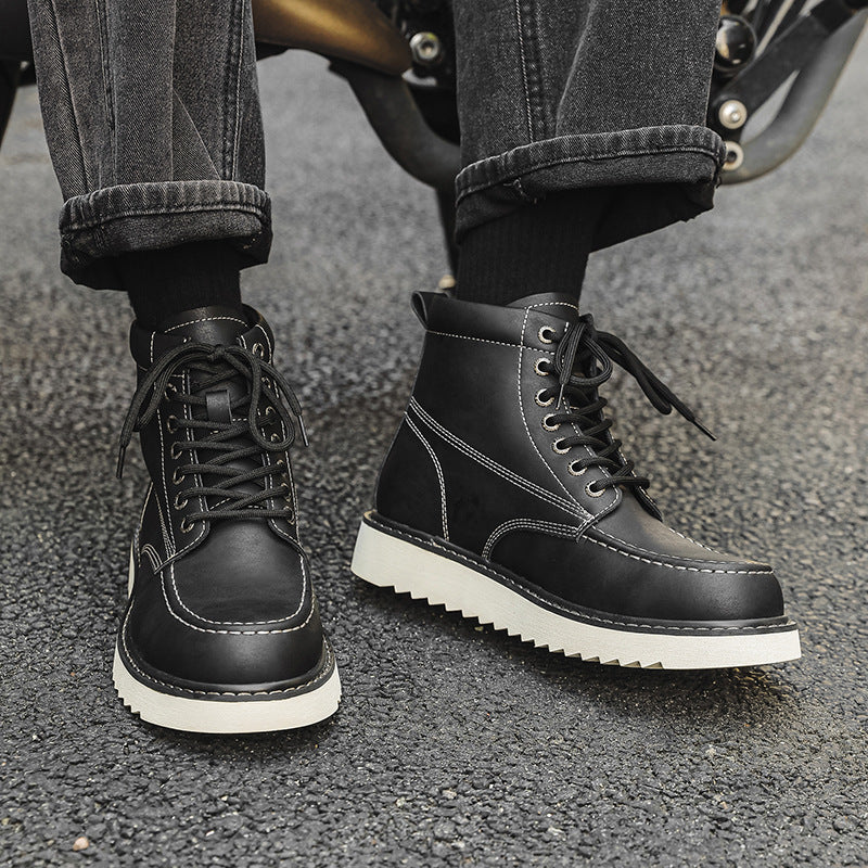 Rugged Lace-Up Work Boots