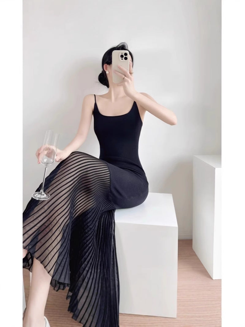 Open-Back Knit Slip Dress