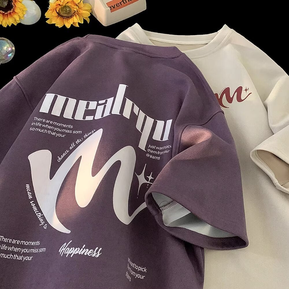 Oversize "M" Print Tee