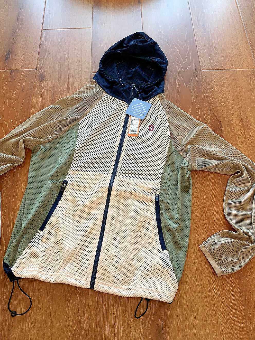 Multi-Panel Technical Mesh Hoodie