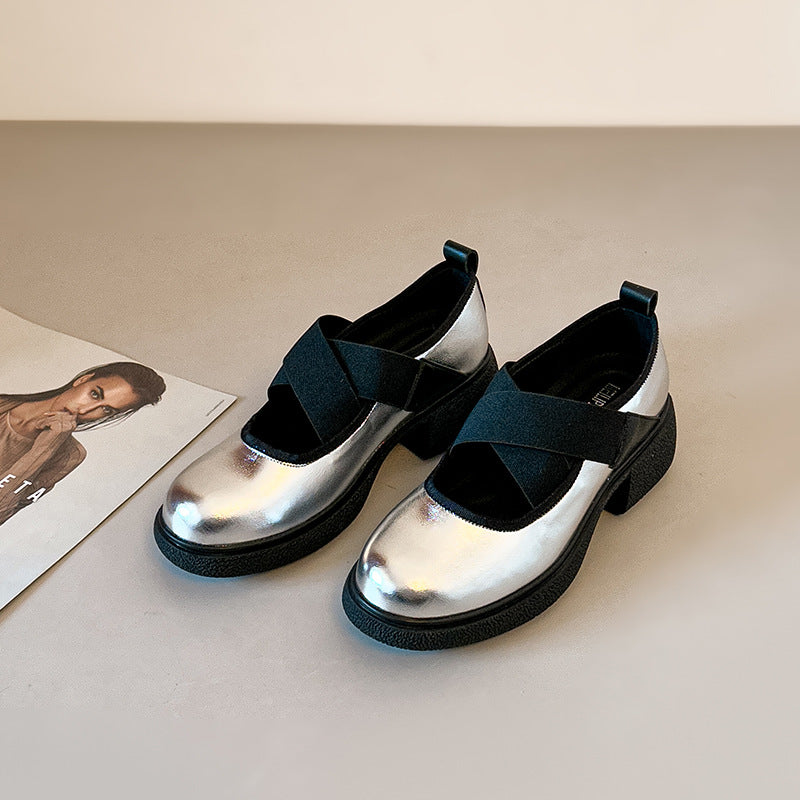 Cross-Strap Platform Mary Janes