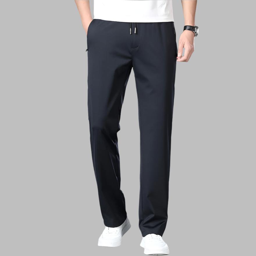 Elastic Waist Loose Straight Leg Pants