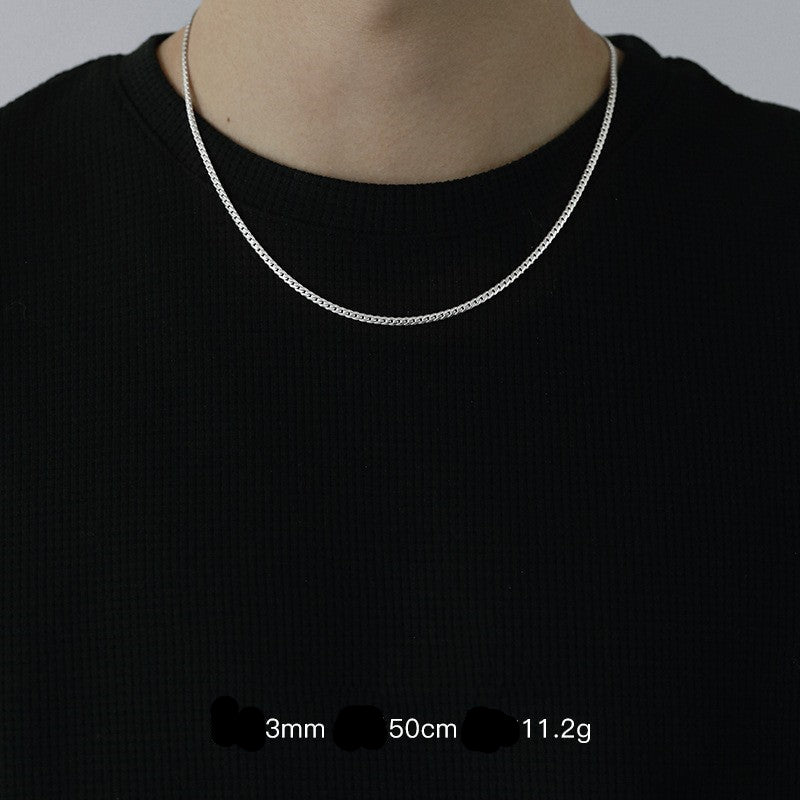 Minimalist Silver Plated Curb Chain