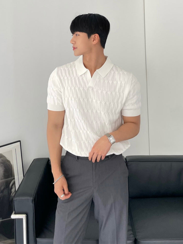 Textured Knit Polo