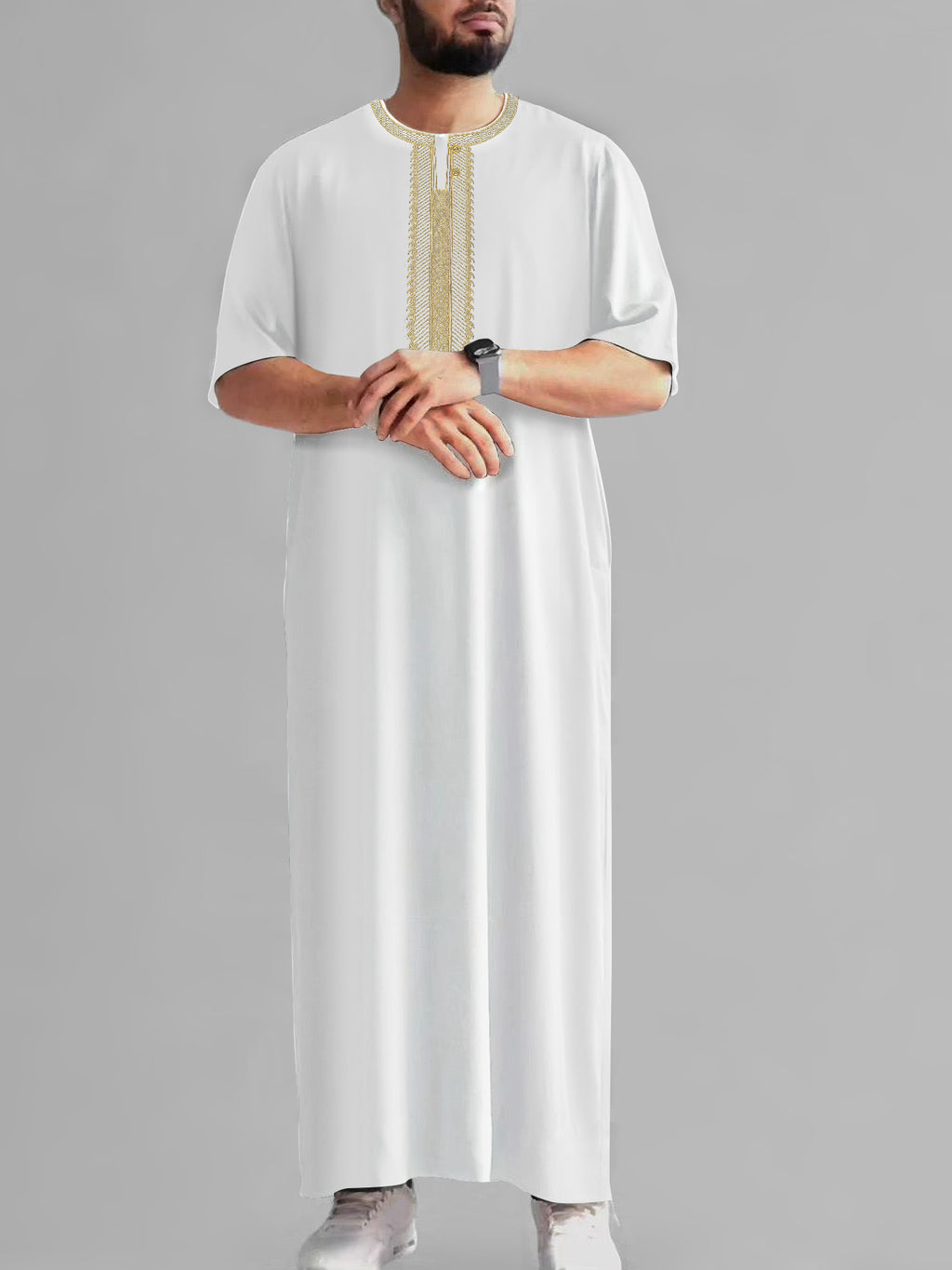 Men’s Embroidered Moroccan Thobe