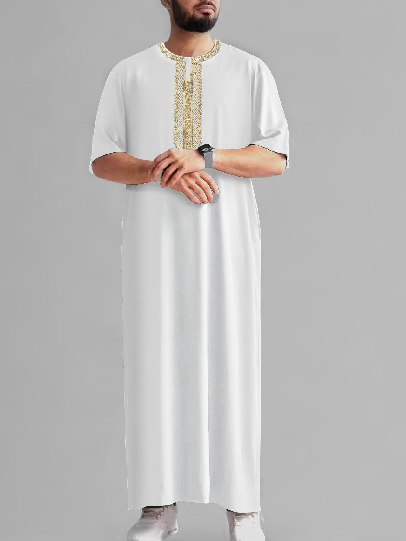 Men’s Embroidered Moroccan Thobe