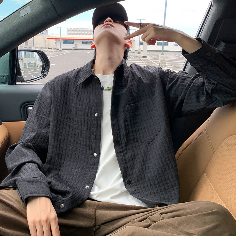 Textured Poplin Overshirt