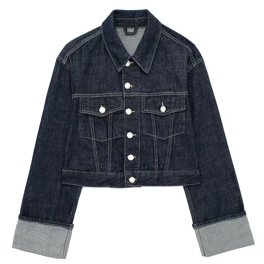 Women's Rolled-Cuff Denim Jacket