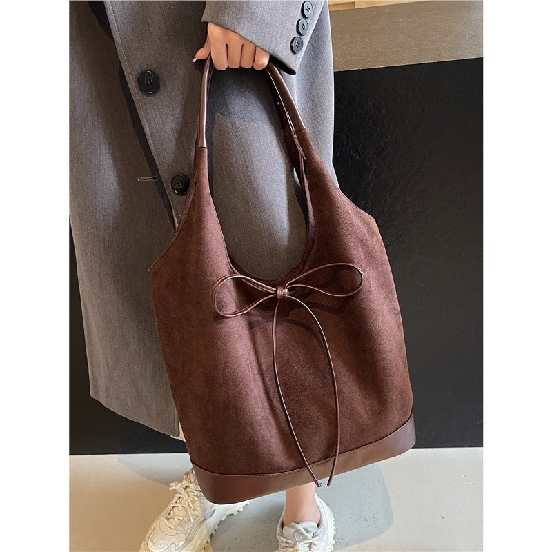Minimalist Suede Tote Bag