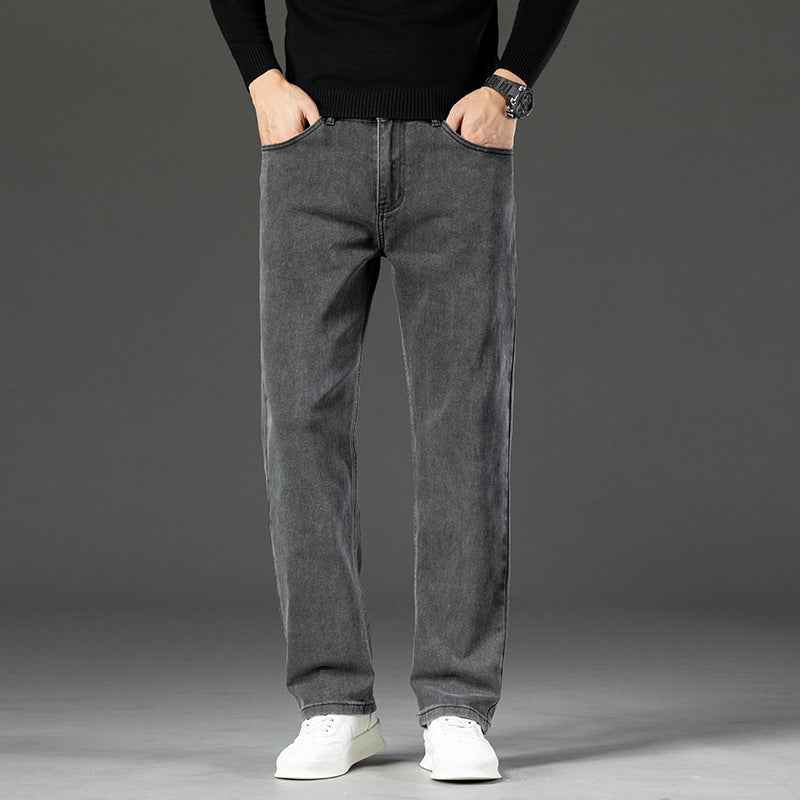 Men's Fleece-Lined Straight-Leg Jeans
