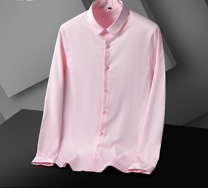 Men's Wrinkle-Resistant Business Casual Long-Sleeve Shirt