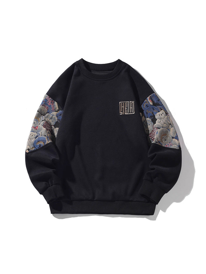 Oversized Graphic Sleeve Sweatshirt