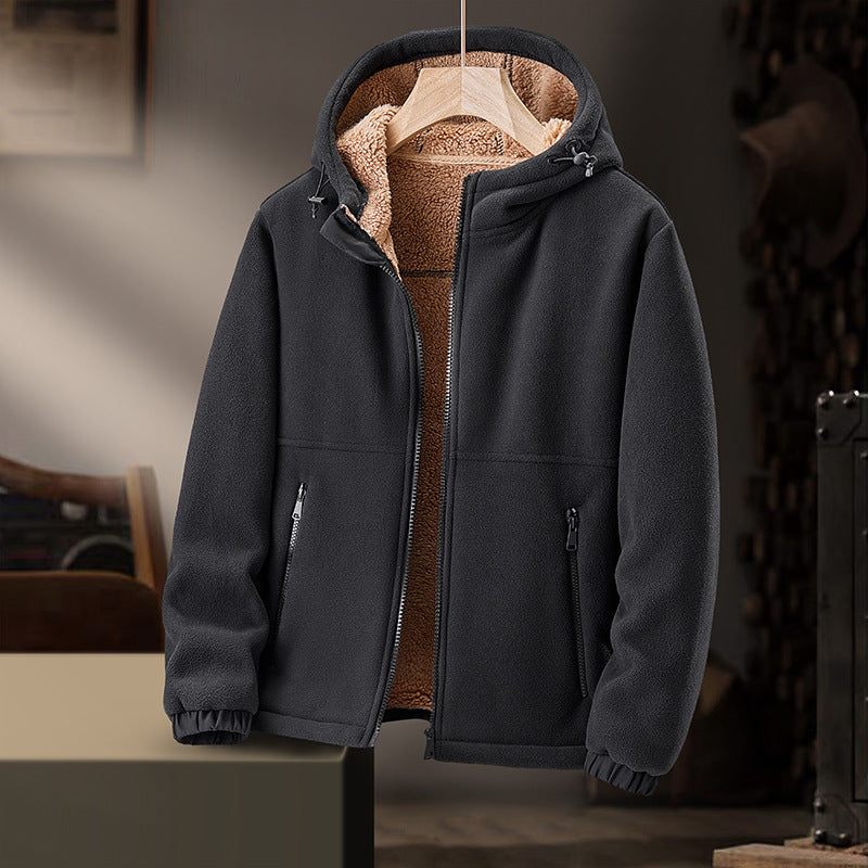 Men's Fleece-Lined Hoodie Jacket