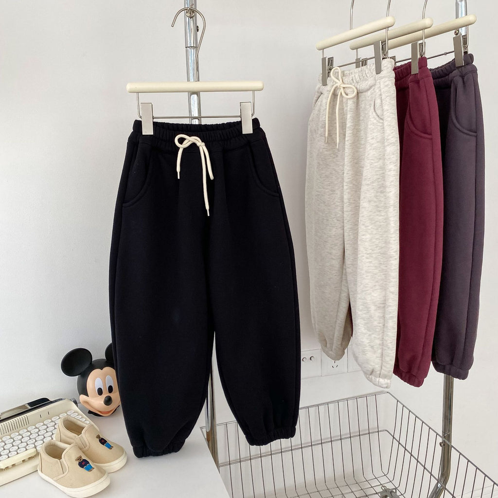 Kids' Fleece-Lined Warm Sweatpants