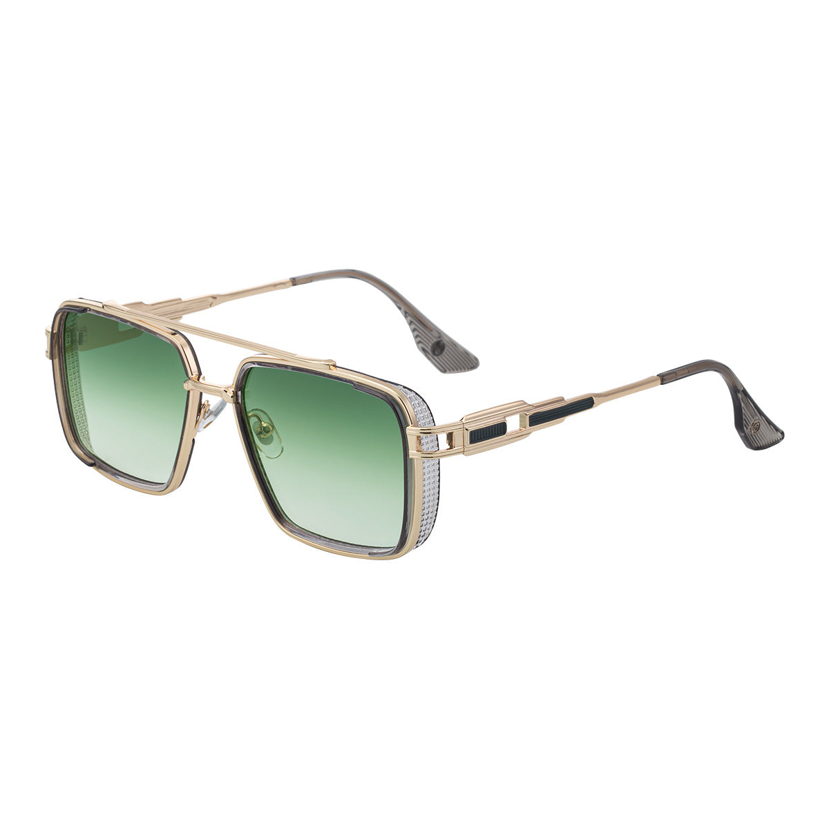 Vintage-Style Square Aviator Sunglasses