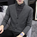 Men's Faux-Layered Cardigan Sweater