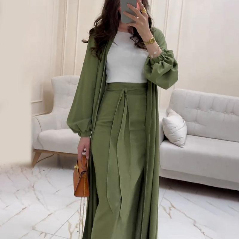 Elegant Satin Maxi Set