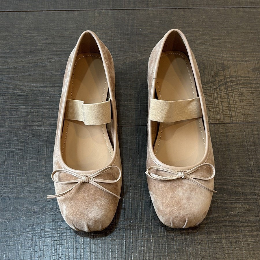 Square-Toe Bow Mary Janes