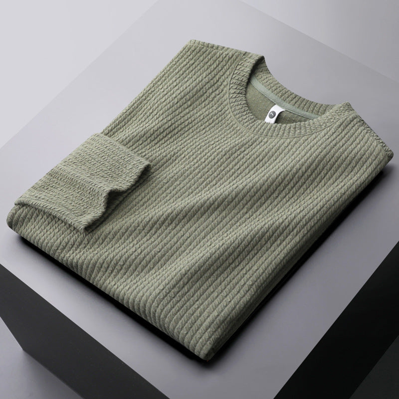 Men's Textured Long-Sleeve Shirt